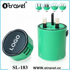 Dual USB Port 5V 2.4A PC Material Travel Charger