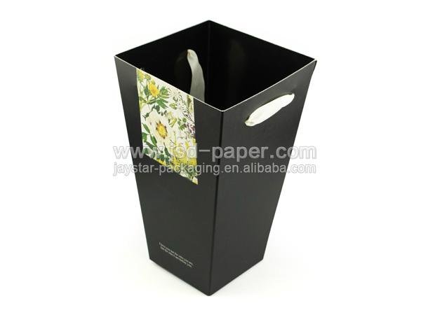 New arrival matt black flower box packaging 2