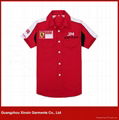 Custom-Made Red and White embroidery F1 Pit Crew Shirts (S63)