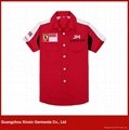 Custom-Made Red and White embroidery F1 Pit Crew Shirts (S63)