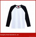 Custom fashion design long sleeves raglan t shirts  for men and women(R86)