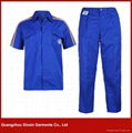 custom work uniform blue cotton coverall for men(W11)