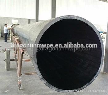 Black wear resistant uhmwpe mine pipe for sale 2
