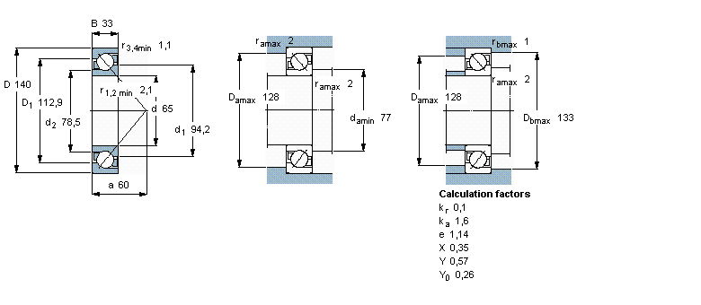 SKF 7313BECBY Angular Contact Ball Bearing 2