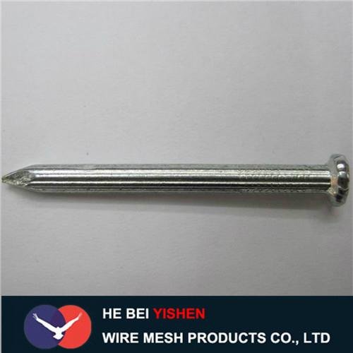 Hardened steel concrete nail for construction