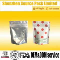 Transparent Plastic Standing Up Zipper Bag With Custom Printing