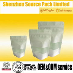 Reclosable Stand up Rice Paper Packaging Bag with Clear Window