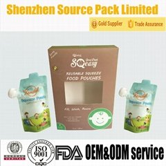 ECO Earth Friendly Food Pouches with Packaging Carton