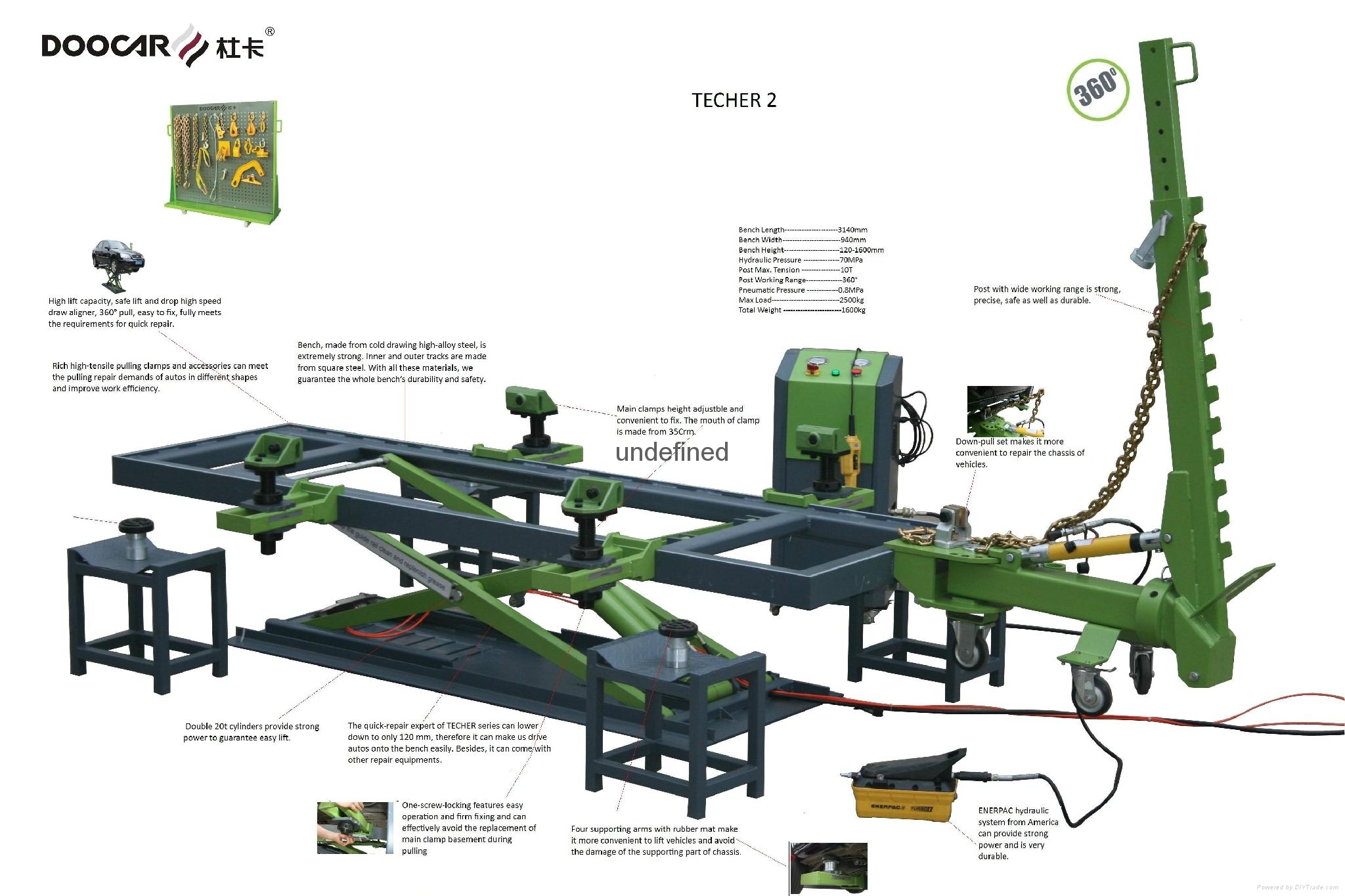 T2 Factory  Frame machine European car bench with CE 2