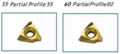 Threading Inserts of Partial Profile 60°and 55° 1