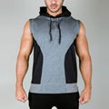 custom men's fashion sleeveless hoody design 1