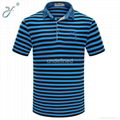 Wholesale Casual Business Man Polo Shirt Stripe Polo Shirt 4