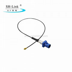 RF coaxial Fakra male C code waterproof connector to 1.13 cable 