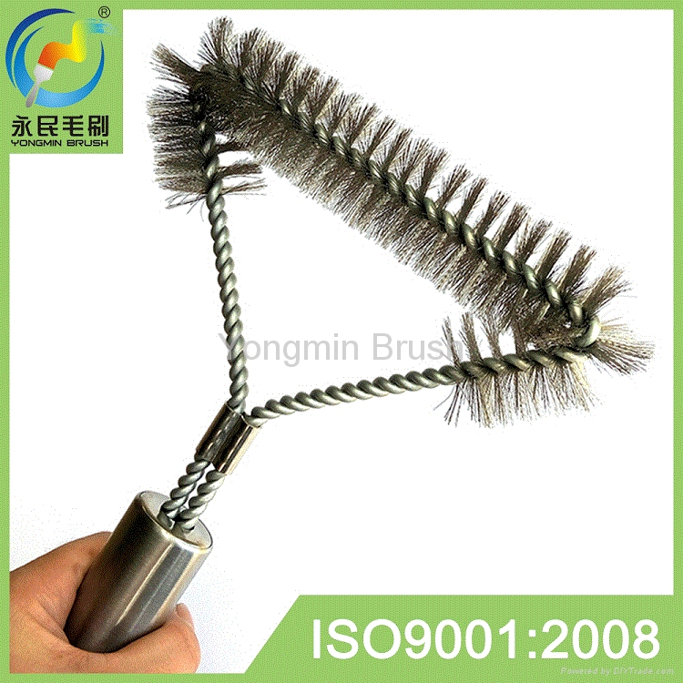 stainless steel grill cleaning brush bbq cleaner G222 Yongmin