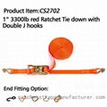 CS2702 1“ 3300lbs red Ratchet Tie down