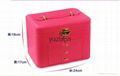 Beauty leather jewelry box with drawer and lock