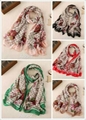       scarf muffler       silk bandelet warm neckerchief shawl cape wraps   8