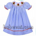 Lovely turkey hand smocked dress for little girl - DR 2241 1