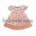 Cute pumpkin train smocked bishop dress - DR 2024 1