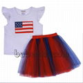 Blue and Red tutu dress set for baby