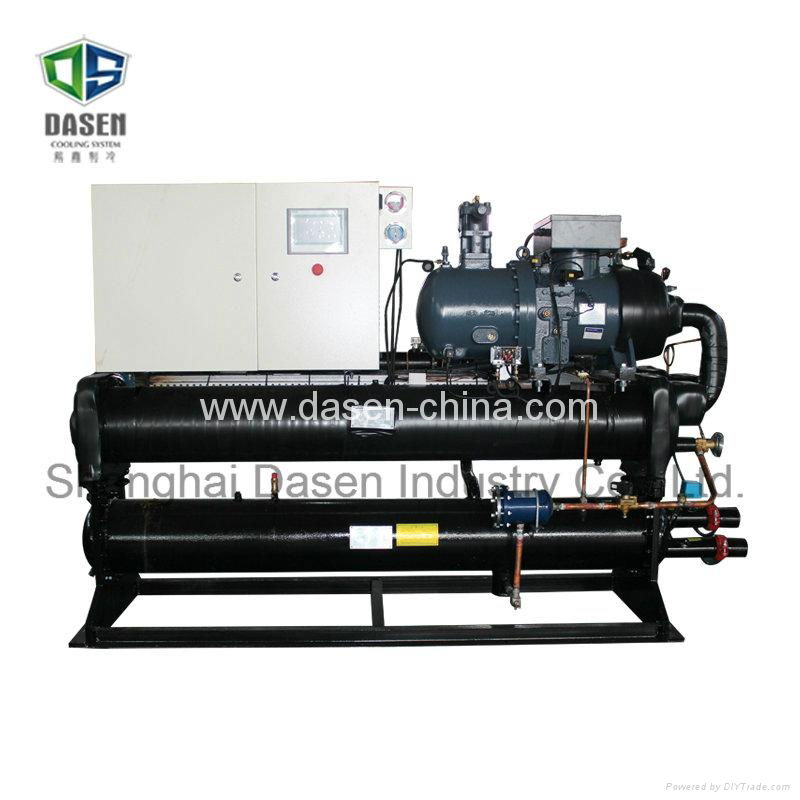 650HP Low Temperature Glycol Water Cooled Industrial Screw Water Chiller 4