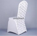 Fancy Rosette Back Spandex Chair Cover 5