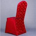 Fancy Rosette Back Spandex Chair Cover 1