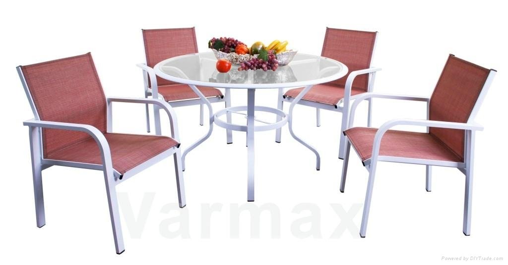 2016 American Style Synthetic Aluminum Dining Table and Chair Used Commercial Ou