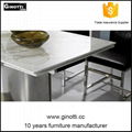 Stainless steel modern marble dining table 2