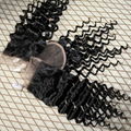 virgin brazilian human curly hair lace closure 2