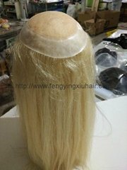 Wholesale Human Hair Thin Skin Injection Toupee for Women