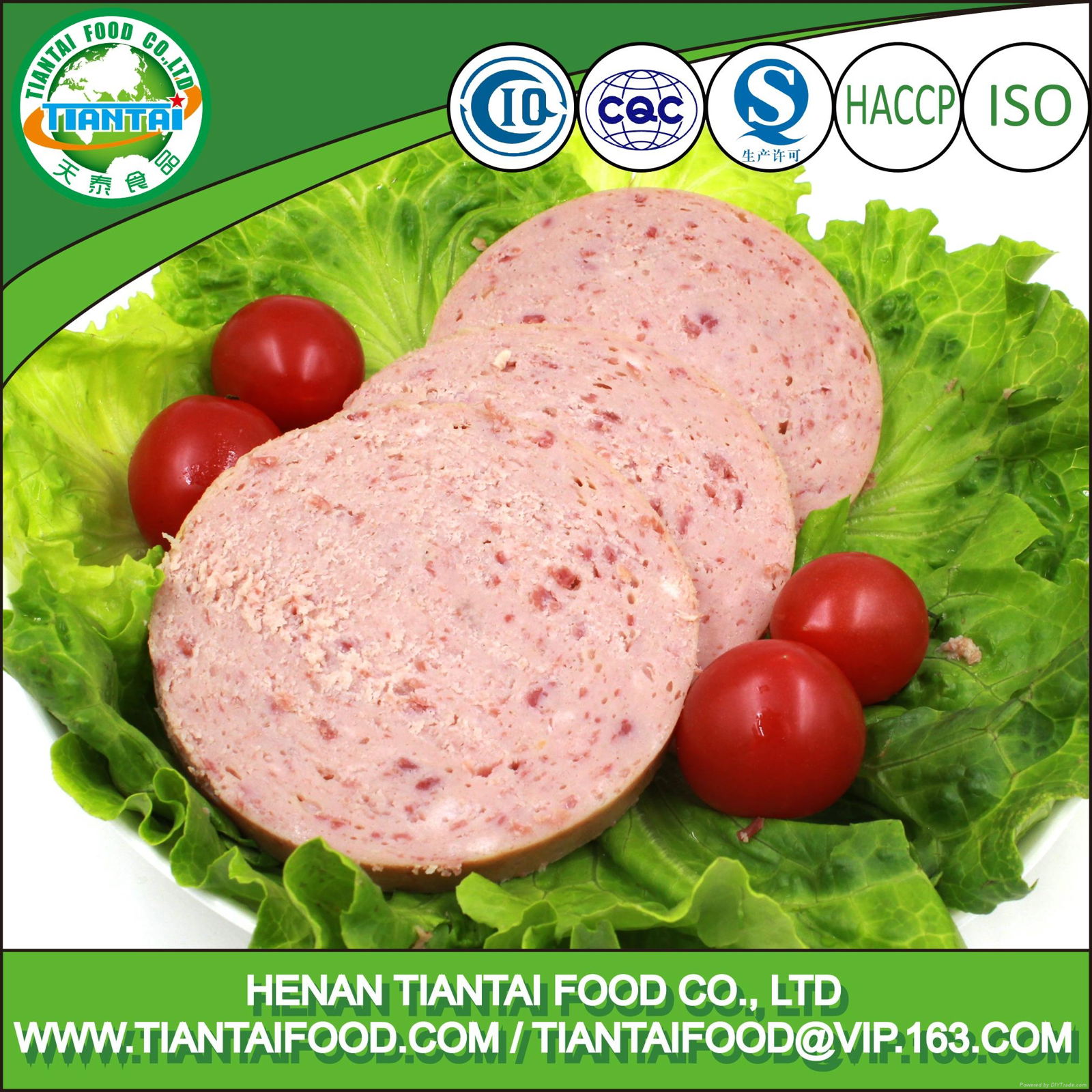 China supplier wholesale canned pork luncheon meat 3