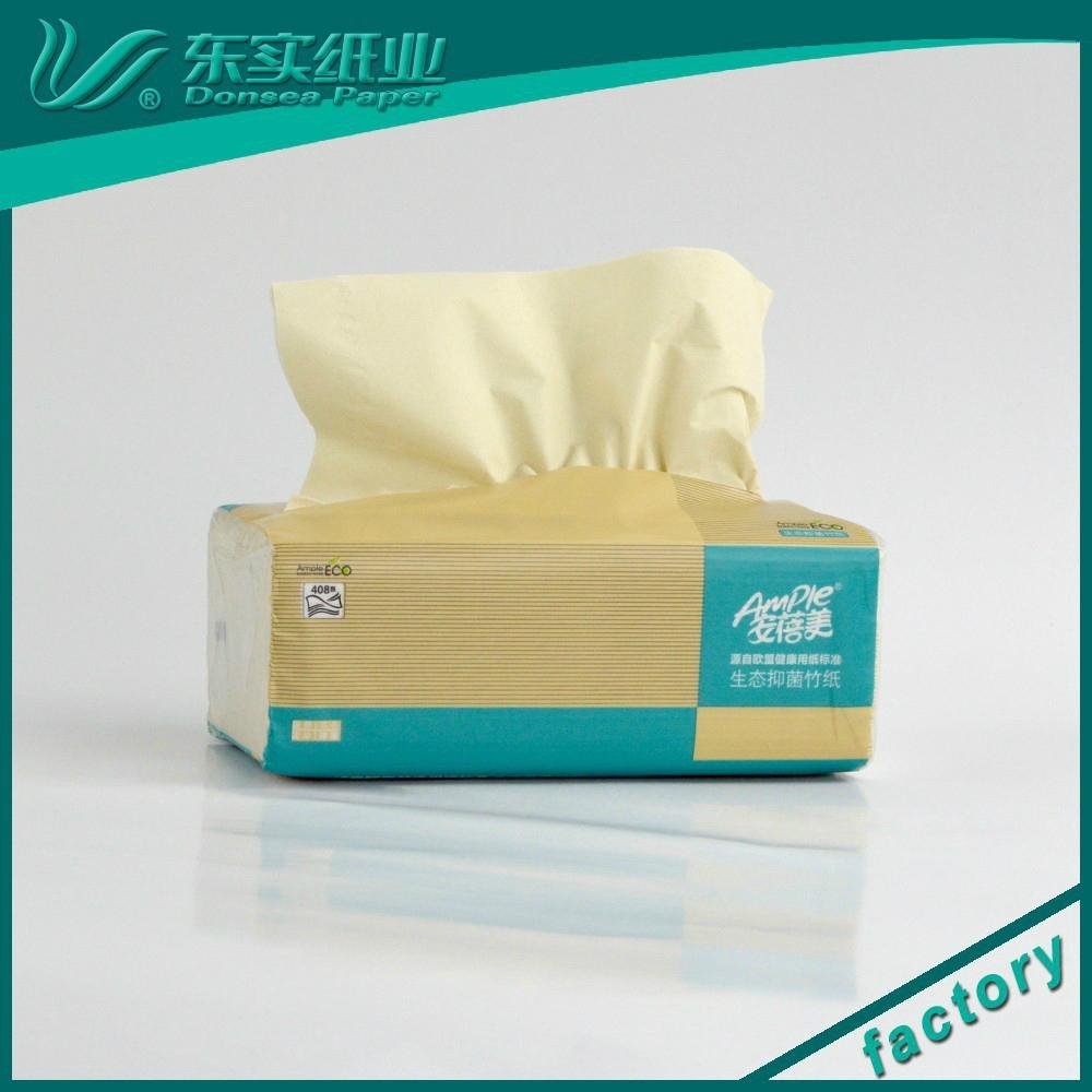 OEM Soft Packed Paper Facial Tissue Bamboo Facial Paper 2