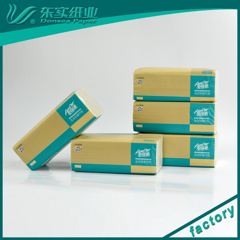 OEM Soft Packed Paper Facial Tissue Bamboo Facial Paper 4