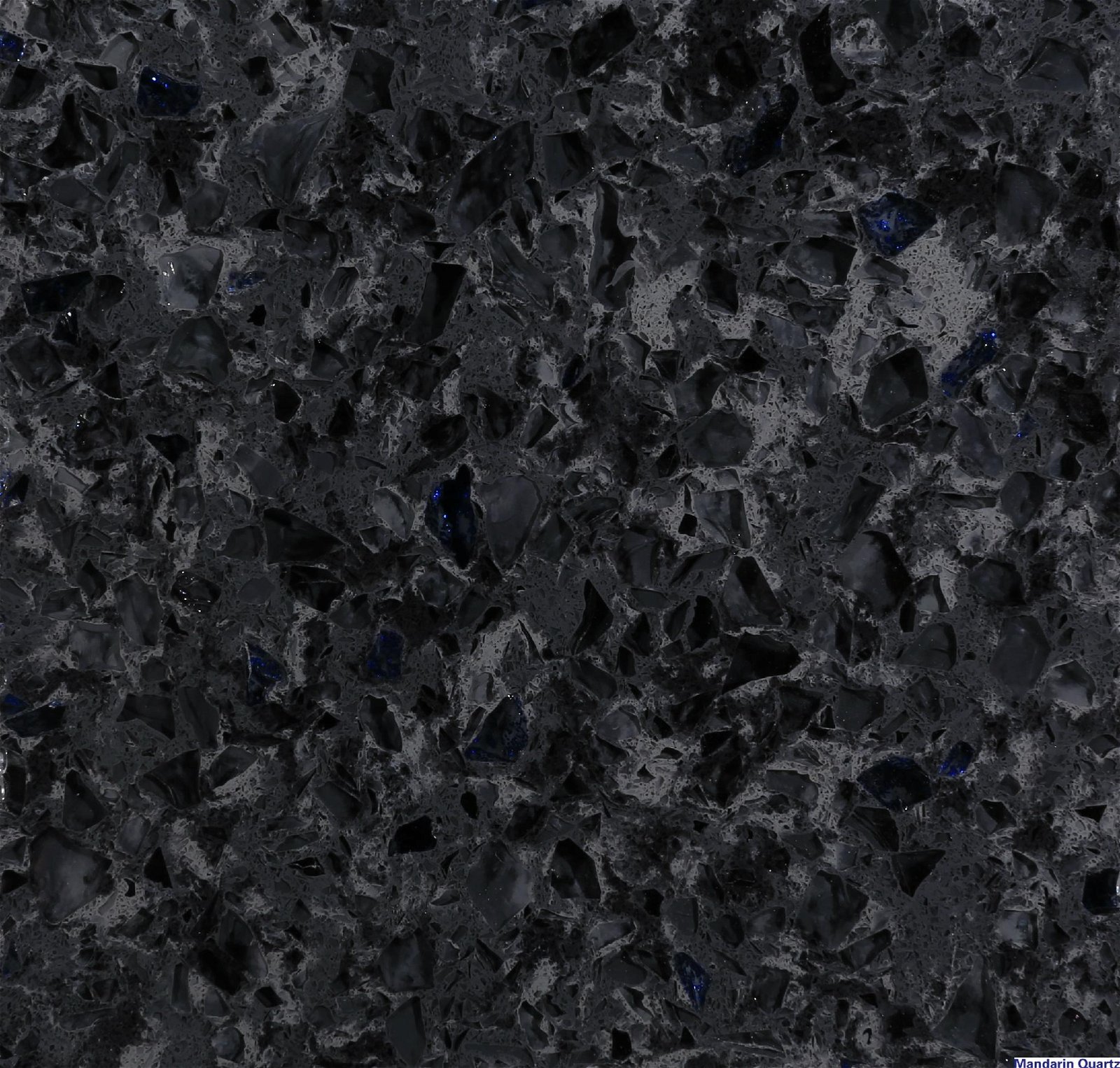 Artificial quartz stone stellar black