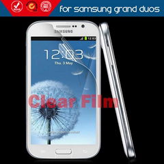 High transparent for Samsung galaxy grand duos clear screen protector