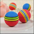 Hot Sale 3.5cm Colorful EVA Ball Cat and Dog Toy Soft Funny Ball Pet Toy 2
