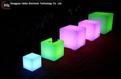 colourful waterproof led cube chair