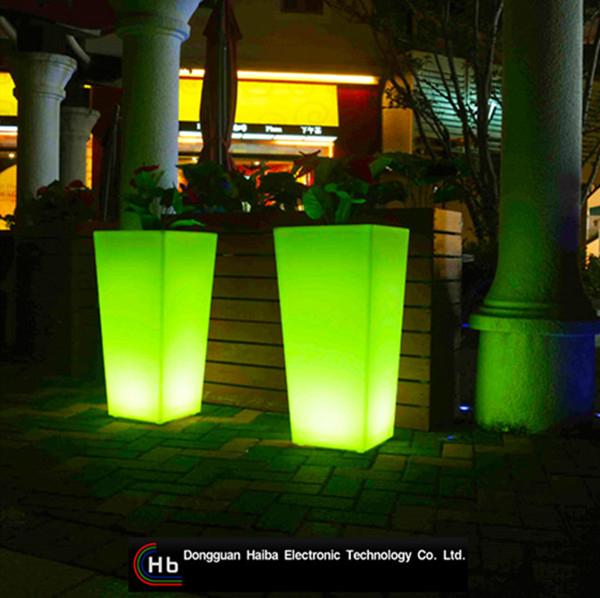 color changing LED flower pot