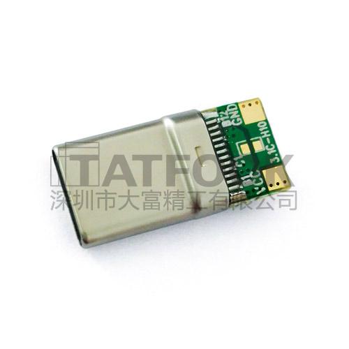 大電流Type-C Plug to USB2.0 CM 帶PCB板公頭 3