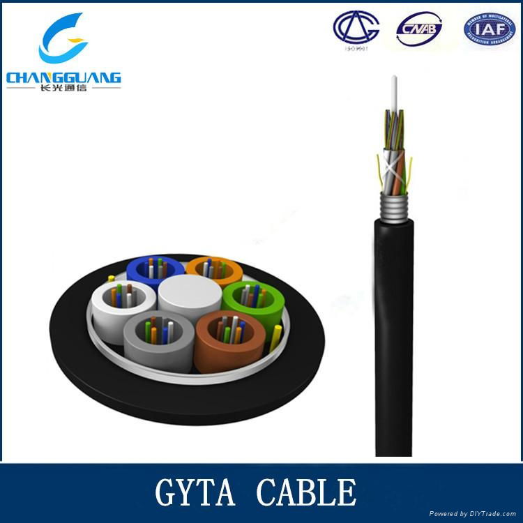 GYTA Multi Core Optical Fiber Cable Single-Mode Stranded Loose Tube Fiber Cable 