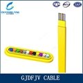 Gjdfjv Indoor Flat Fiber Ribbon Distribution 12 Core Optic Cable 1