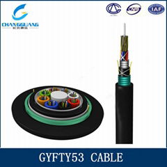 GYFTY53 FRP Messenger Outdoor Armored Optical Fiber Cable