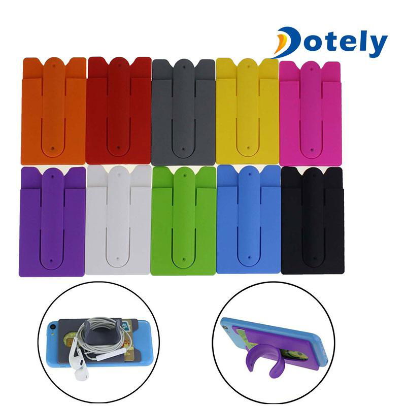 Touch Silicone Smart Phone  Case Wallet Universal Holder  with Card Slot