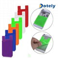 Silicone Mobile Phone Wallet Credit Card Holder Pocket Adhesive Sticker