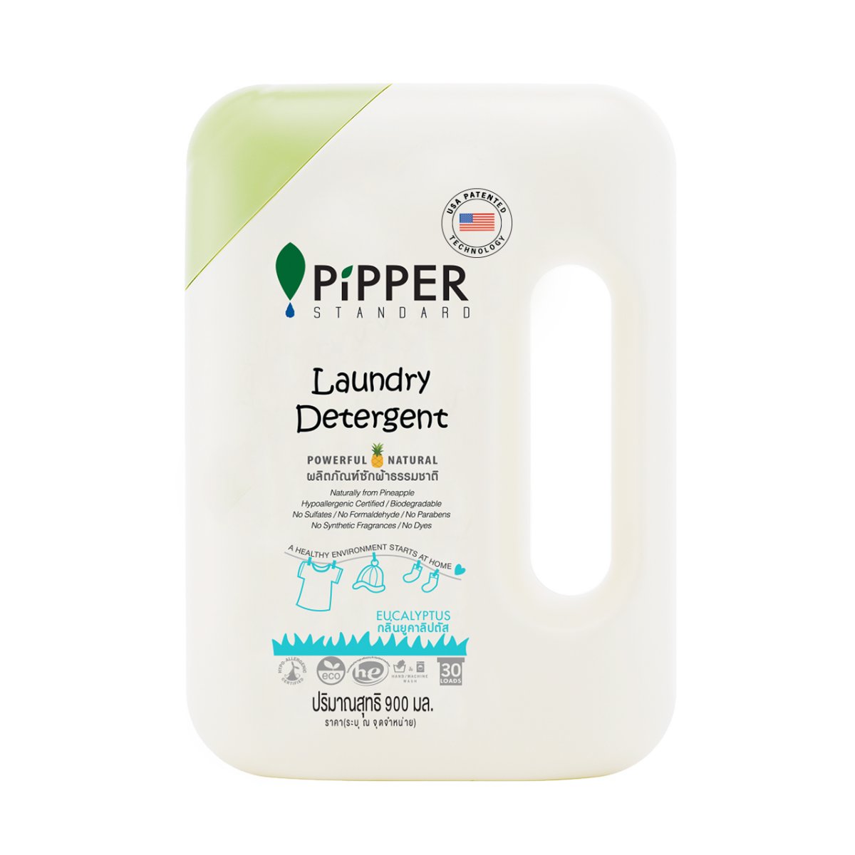 PiPPER STANDARD Natural Laundry Detergent Eucalyptus Scent 900 ml 