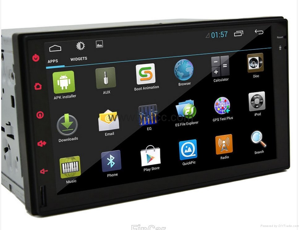  2 Din Android 4.4 Car DVD Player Stereo GPS Navi SAT Bluetooth 3