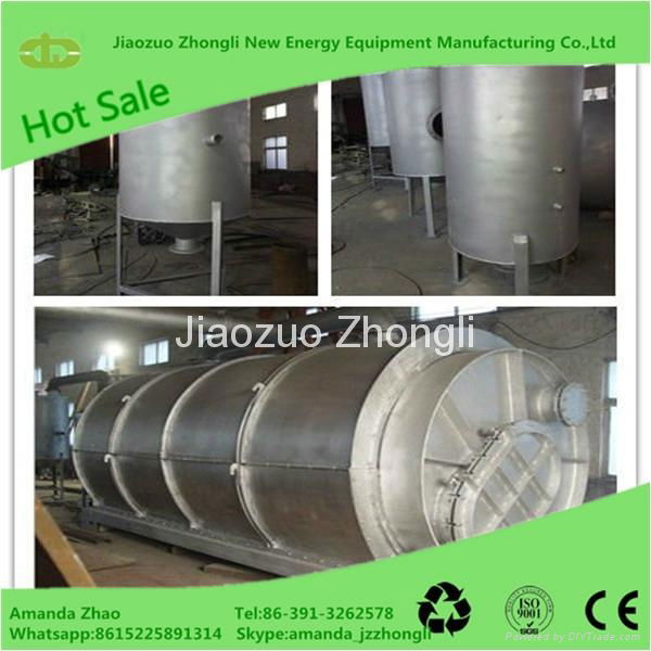 Recycling scrap tire rubber plastic to fuel oil machine 5