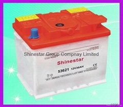 2016 new 12Volt 36AH Dry Charging Automobile Battery 53621 With Good price