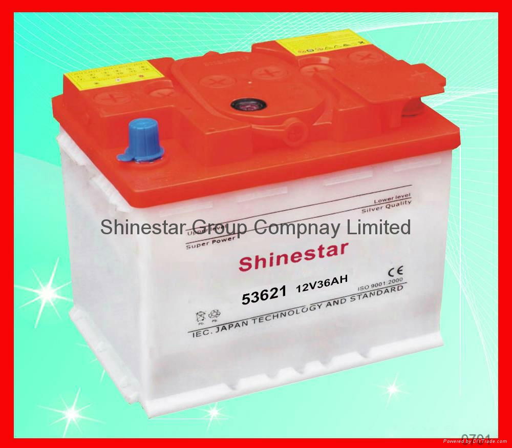 2016 new 12Volt 36AH Dry Charging Automobile Battery 53621 With Good price 2